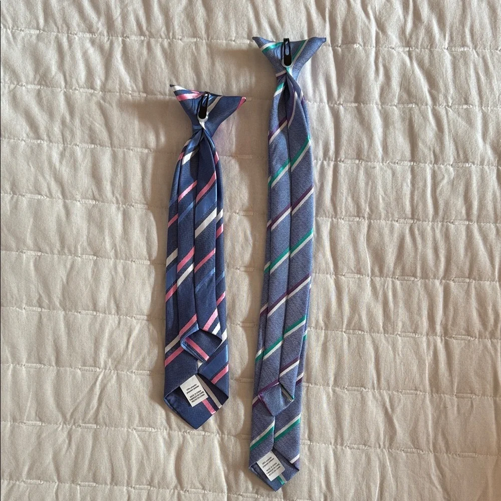Striped Clip-On Kids Ties